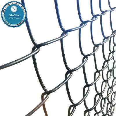 high quality galvanized 9 gauge airport chain link fence/ pvc coated wire mesh chain football fence