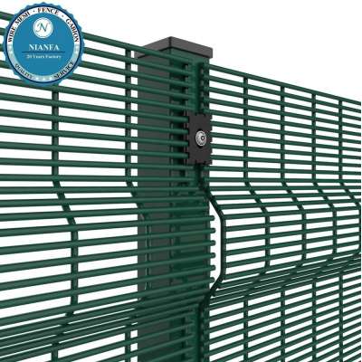 Clear Vu palisade fencing 358 high density wire mesh metal fence/ High risk area safety security steel fence panel