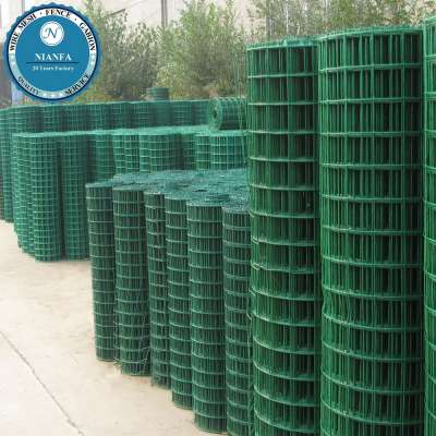 guangzhou supplier gi fence netting green PVC coated horse wire fence/ deformed welded wire mesh roll