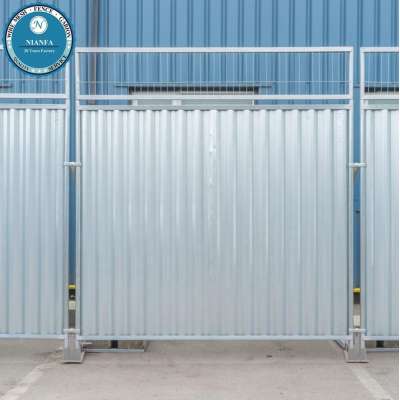 guangzhou project site barricade panels suppliers perimeter corrugated fence/ solid steel hoarding panel