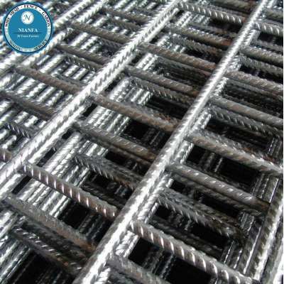 airport strong rebar concrete wire mesh panels/ construction building Q235 slab wall ribbed steel bar welded mesh panel