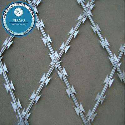 75X150/150x300 Welded Razor Barbed Wire Fence(Guangzhou Factory)