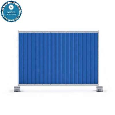 Guangzhou factory supplier metal temporary fencing panel/ smart weld fence hoarding construction site  fences corrugated fence