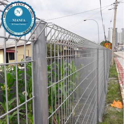 Guangzhou 6ft Galvanized wire mesh garden fence 3d brc round pole fence for sale