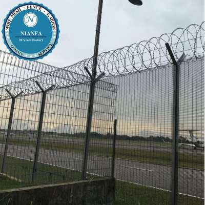 Singapore Outdoor galvanized welded wire mesh panel security fence(Guangzhou Factory)