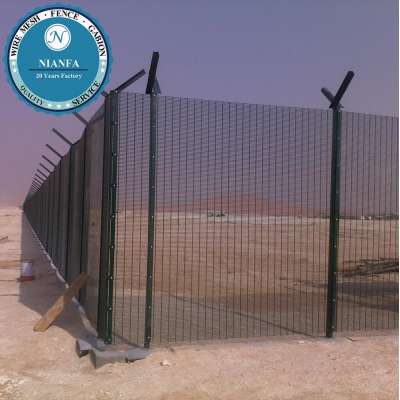 358 Anti Climb and Anti Cut Fence Security Airport Prison Barbed Wire 358 Fence(Guangzhou Factory)