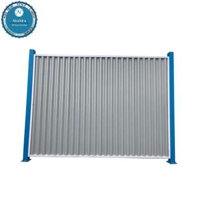 UK market construction site steel hoarding/ temporary free standing steel hoarding panel fencing/ durable temporary fences