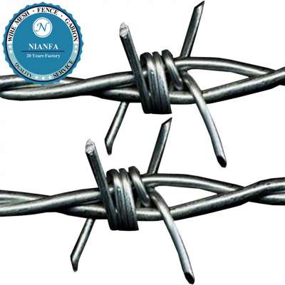 Farm Guard 4 Point High Heavy duty Gal Barbed Wire(Guangzhou Factory)