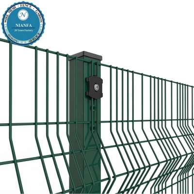 panel anti climb fencing metal grid stainless steel rectangular wire mesh residential fence